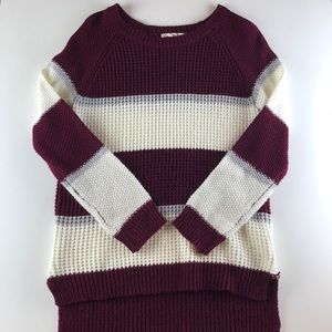 Cute maroon and white sweater